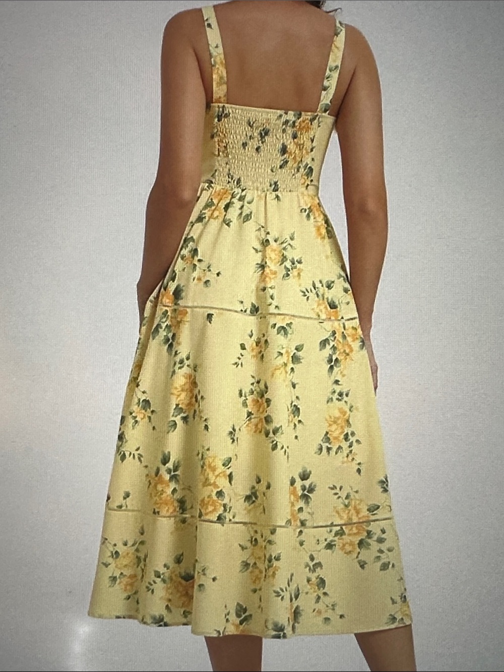 Women’s Floral Sundress - Yellow Floral size M - Picture 4 of 10